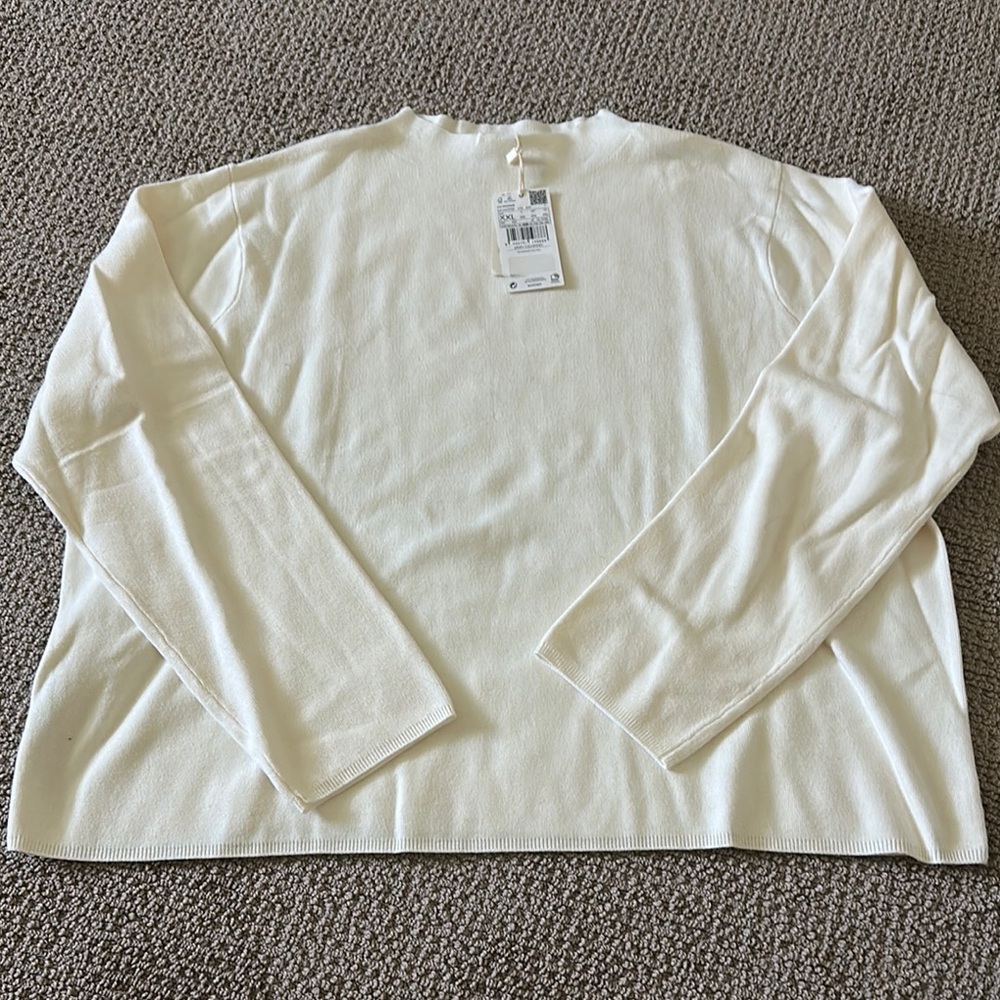 Mango Ivory Knit Top xxl